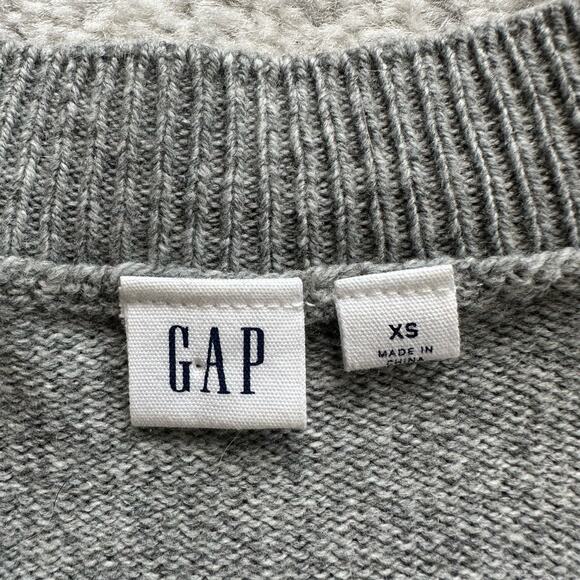 Gap Wool Blend Gray Rainbow Stripe Sweater Size XS - Picture 9 of 12